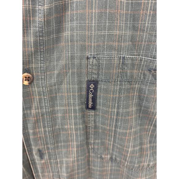 Columbia Plaid Button Down Shirt Men’s 2XT Tall Long Sleeve Green Cotton – Flaws - Picture 9 of 10